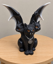 Three Headed Winged Cat Gargoyle Gothic Figurine Decor picture