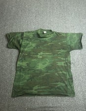 VTG 70s 80s Camo Tee Shirt Single Stitch  Thin Distressed Mens Medium Military picture