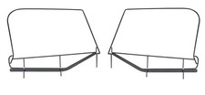 MasterTop Upper Steel Door Frame Pair For 1997-06 Jeep Wrangler TJ Powdercoated picture