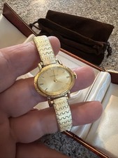 Vintage Caravelle Bulova Women’s Watch Gold Tone Bezel Mechanical Runs picture