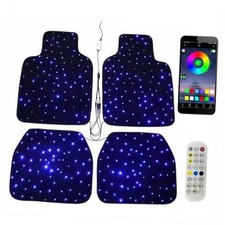 Starlight LED Car Floor Mats, 4pcs Shiny Starry Sky Star Light Floor Mats, App picture