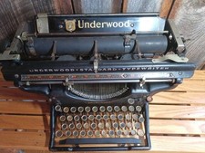 Excellent Antique Underwood Standard  Manual Typewriter Vintage Black Working picture