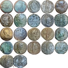 Lot Of 11 Beautiful Ancient Greek And Roman Coins 600 BC - 400 AD picture