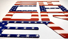3D US FLAG DOMED RAISED TAILGATE LETTERS FOR 2023-26 COLORADO US MADE picture