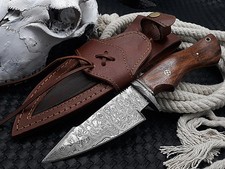 10'' Handmade Damascus Steel Skinner Knife - Hunting Fixed Blade - Gift for Men. picture
