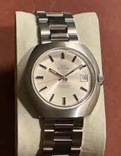 NOS GLYCINE COMPRESSOR AUTOMATIC W ORANGE SECONDS HAND, ref.313-111, STAINLESS picture