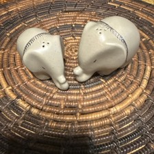 Vintage Emilia Castillo Signed Elephants Salt & Pepper Shaker Mexican Porcelain  picture