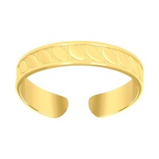 10Kt Yellow Gold Womens Textured Leaf Toe Ring picture