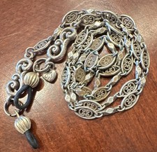 Beautiful Brighton Silver Plate Filigree Marla Eyeglass Holder Chain picture