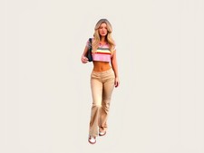1:64 1:43 Fashionable Girl Miniature Figure Sand Table Toys For Cars Vehicles picture