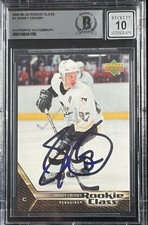 Sidney Crosby Signed 2005 Upper Deck Rookie Class Card #1 BAS Autograph Grade 10 picture