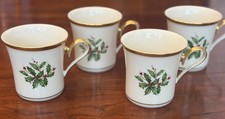 Set of 4 Lenox Holiday Mugs 3 7/8
