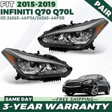 Projector Headlight Assembly Pair For Infiniti Q70 2015-2019 Non AFS 16 17 2018 picture