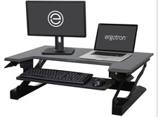 Ergotron -  33-397-085 WorkFit-T Sit-Stand Desktop Workstation Stand - Black picture