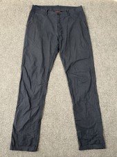 Vetra Organic Cotton Twill Pants Navy French Workwear Hook Fastened Mens 34x33 picture