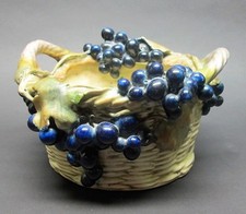 Very Fine Antique SIGNED AMPHORA Iridized Art Nouveau Pottery Bowl,  circa 1910* picture