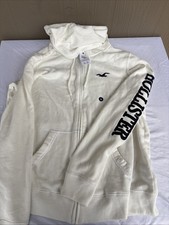 Hollister Co. Zip Up Hoodie White Size Men’s XL Embroidered Y2k Jacket NWT picture