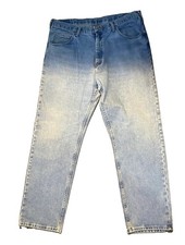 ⁠Wrangler Hero Authentic Regular Fit Light Wash Denim Jeans Mens 38 picture