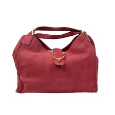 Authentic Pre-Owned Gucci Red Grained Leather Hobo Underarm Shoulder Bag. picture