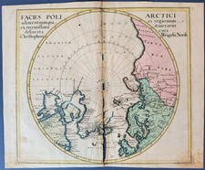 1718 Weigel “Facies Poli Arctici” Arctic Polar Map Northwest Passage Original picture
