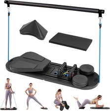 OutdoorMasster Foldable Pilates Portable Reformer Set Black 1100V picture