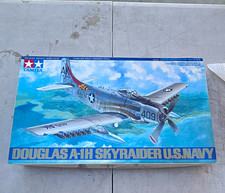 Tamiya 1:48 Douglas A-1H Skyraider U.S. Navy airplane kit 61058 open  picture