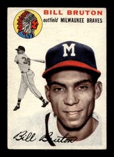 1954 Topps #109 Bill Bruton Braves VG+ *5q picture