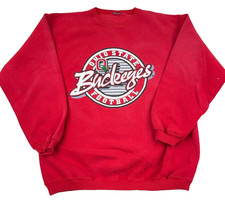 Vintage Ohio State Buckeyes Sweatshirt Men Large Red Crewneck Sweater 90s Y2K B* picture