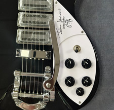 Ship US  325 Electric Guitar Jetglo Black Finish White Pickguard HHH Pickups picture