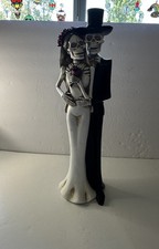 Married Dead Couple Standing Statue  Resin Halloween Decor Approx 19” picture