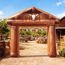 8.2 ft Inflatable Western Arch Giant Cowboy Party Decoration picture