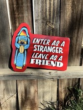 American Traditional Enter a Stranger Handmade Sign Tattoo Flash Shop Sign picture