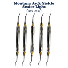 5 X Periodontal Montana Jack Sickle Scaler Light Double Ended Dental Instruments picture