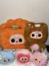 Baby Three Series plushie purse, keychain, hair-type scrunchies bundle 5pc picture