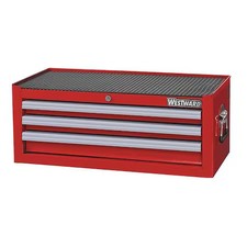 Westward 32H848 Westward Intermediate Chest, 3-Drawers, Powder Coated Red, picture