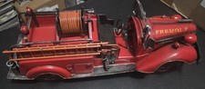 Vintage Handcrafted Metal Replica 1938 Ford Fire Engine Model Truck Atlantic Imp picture