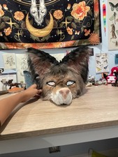 Sunset Wolf Face Mask, Fully Furred, Clean Nose And Fully Furred Ears picture