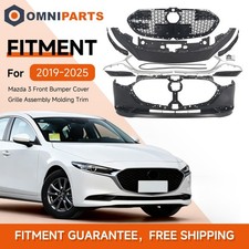 Fit For 2019-2025 Mazda 3 Complete Front Bumper Cover Grille Assembly OE Style picture