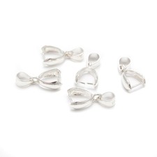 925 Sterling Silver Pinch Bail Size 9x16mm 5Pcs Per Bag picture