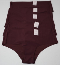 Auden Women's Size L (12-14) Invisible Edge Cheeky Panties Burgundy Mist Lot (5) picture