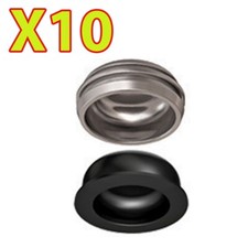 Overdenture Abutment Removable Replacement Metal Housing & Lab Cap Assembly (10) picture
