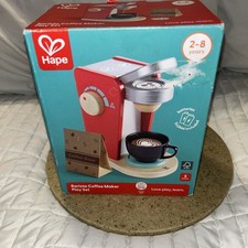 HAPE Barista Coffee Maker Quality Wood Toy with sounds No Cup/coffee Bean Bag NI picture