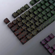 Topographic Keycaps: Shine Through PBT Set for Custom Mechanical Builds picture