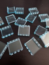 LOT OF ( 20 ) BRAND NEW LEGO CLEAR BLUE TRANSPARENT WINDOW WALL GLASS  1x4x3 picture