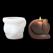 3D Halloween Snake Candles Silicone Molds Forbidden Apple Epoxy Resin Molds picture