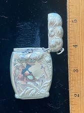 STERLING SILVER RARE POCKET MATCH CASE ALL PURPOSE USE    NO MON'ES MARKED 925 picture