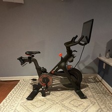 Peloton Upright Exercise Bike with Touchscreen Monitor, Black picture