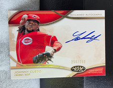 Topps 2014 Tier One Johnny Cueto Reds Acclaimed Auto AA-JCU #/299 MINT ON CARD picture