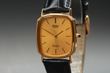 [MINT] Vintage 1982 Seiko DOLCE 6030-5550 Gold 28mm Quartz Men's Watch Japan picture
