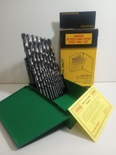 NOS Vintage Irwin Hanson 29 Pc Drill Bit Set HSS 1/16-1/2 Metal Case 60138 NEW picture